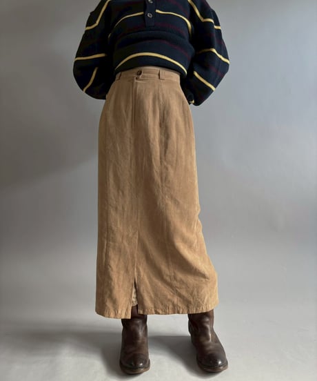 【USED】 Suede Long Skirt / 260117-013