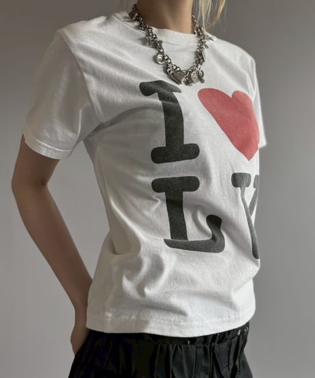 【USED】 RESIZED FRUIT OF THE LOOM I♡LV T-Shirt / 260627-013