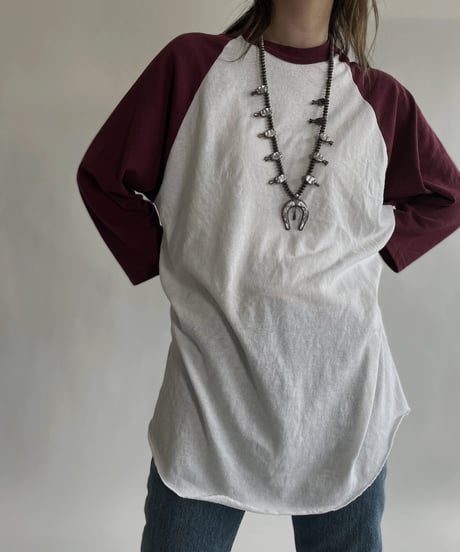【USED】  Soffe Shirts Raglan T-shirt Wine Red / 220618-006