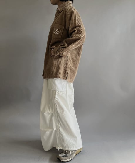 【Mashup Products】 Silk Screen Cotton 100% Corduroy Shirt/  240217-009