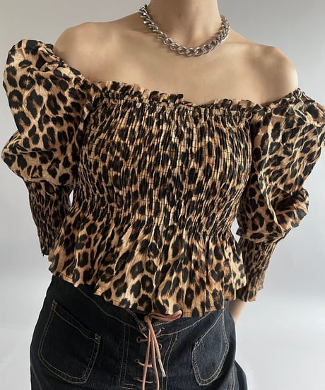 【USED】Leopard Patterned Top /240907-016