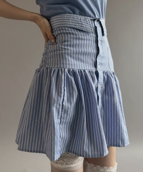 【RE;CIRCLE】  RE Stripe Shirt Mini One-Piece / 260611-004