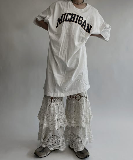 【RE;CIRCLE】 RE Crochet Tiered Pants / 220818-013