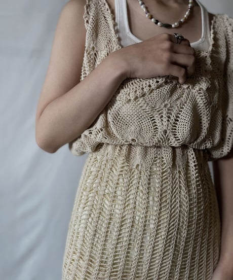 【RE;CIRCLE】  RE Crochet Lace N/S One-piece/20210819-042