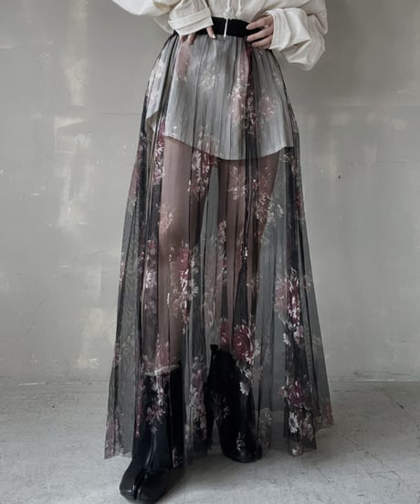 【USED】Poly Long Skirt/ 220312-007