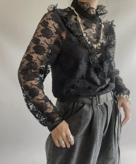 【USED】L/S Lace Top / 230909-023