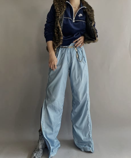 【USED】  adidas Nylon Pants Light Blue / 221112-013