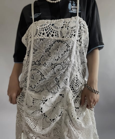 【RE;CIRCLE】 RE Crochet Patch Code Camisole One-Piece / 240509-003