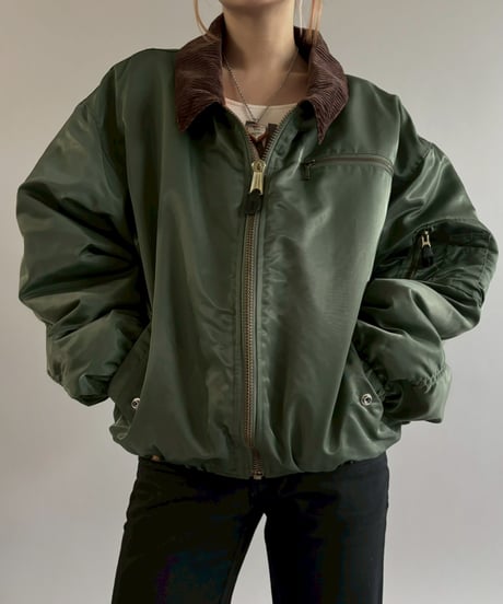 【RE;CIRCLE】 RE MA-1 Corduroy Collar Jacket Khaki / 251225-007