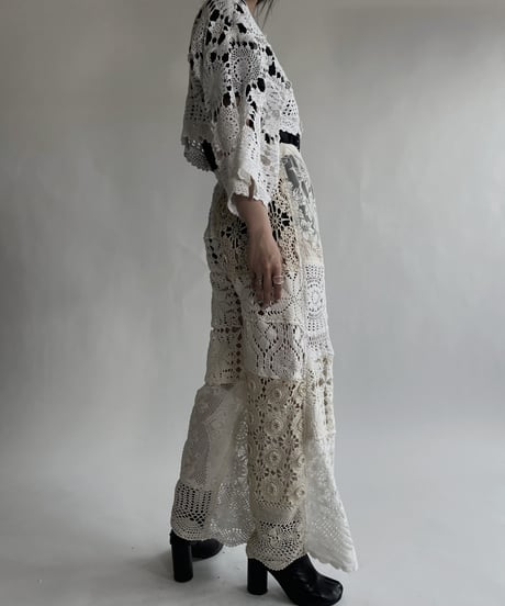【RE;CIRCLE】 RE Crochet Lace Flare Sleeves Bolero / 220526-038