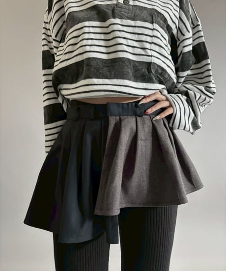 【RE;CIRCLE】 RE Suit Wrap Skirt Mini / 260129-014