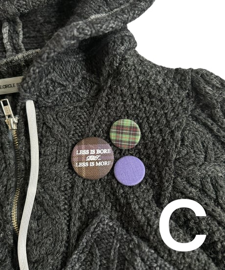 【RE;CIRCLE】 RE Aran Knit Double Zip-up Parka / Charcoal / 251030-006