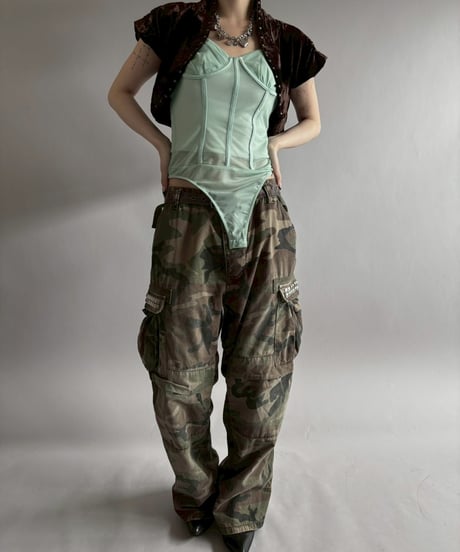 【USED】 Sheer Camisole Leotard Top / 260328-004