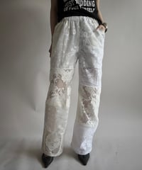 【RE;CIRCLE】 RE Crochet Lace Patch work Pants / 250731-002