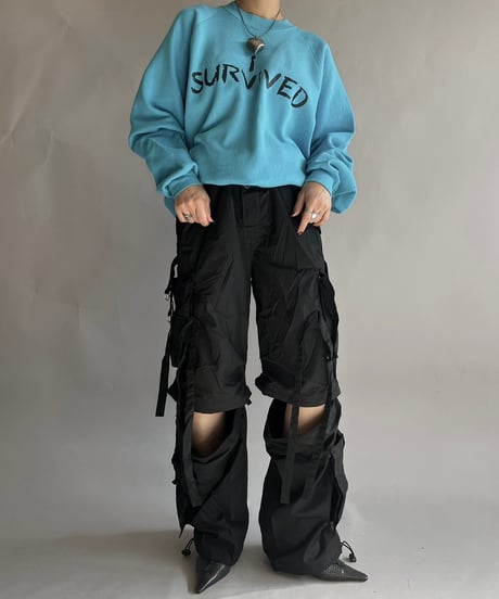 【USED】 Made in USA 90's Fruit of the Loom I SURVIVED Sweat Top  /241207-030