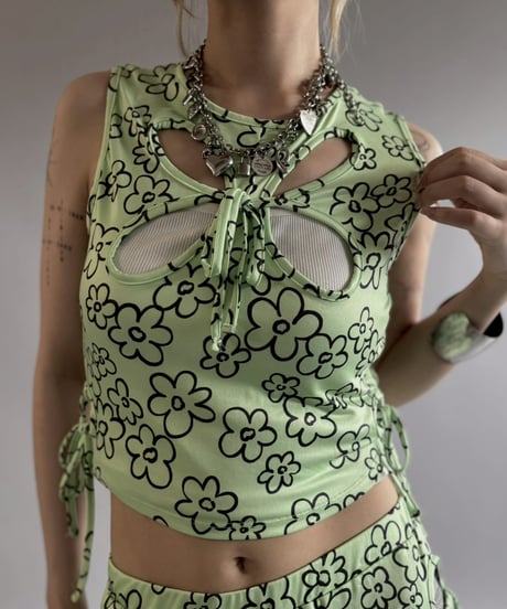 【USED】 PRETTY DAMAGE Flower Pattern Design Set Up /260704-014