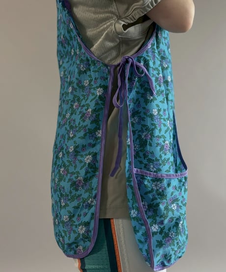 【USED】 Flower Pattern Euro Apron / 260321-025