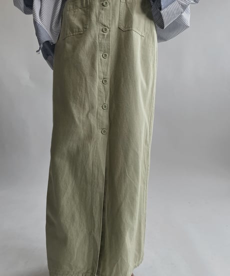 【USED】 Linen Mix Cotton Long Skirt / 220423-036