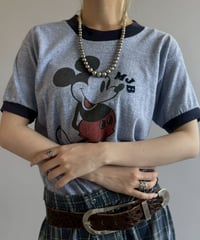 【USED】 Made in USA Mickey Mouse Ringer T-Shirt / 260523-010