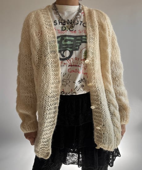 【USED】 Made in Italy Mohair Knit Cardigan /250111-013