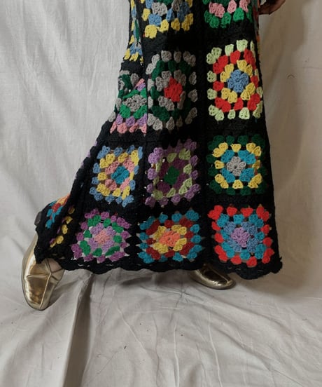 【USED】　Granny Knit Long Skirt②/210404-010