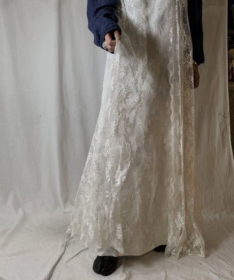【USED】  USA Flower Patterned Lace Dress②/210429-031