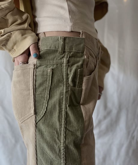 【RE;CIRCLE】 Remake Corduroy Side Line Pants⑦/210317-011