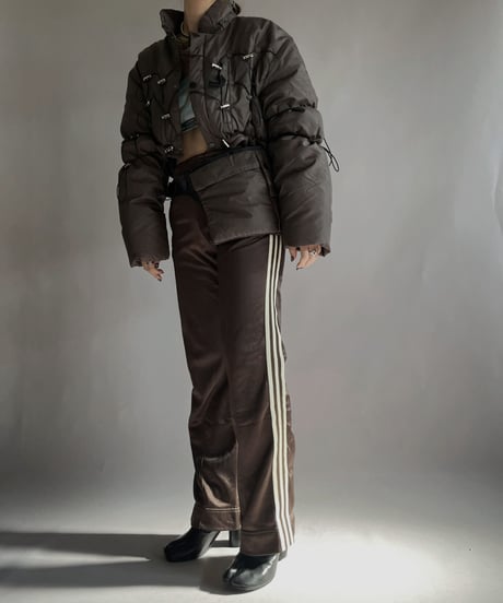 【RE;CIRCLE】 RE Draw Code Short Down Brown×Black + Sacoche / 221215-009
