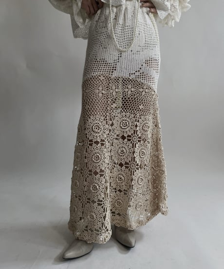 【RE;CIRCLE】 RE Crochet Lace Mermaid Skirt / 220427-009