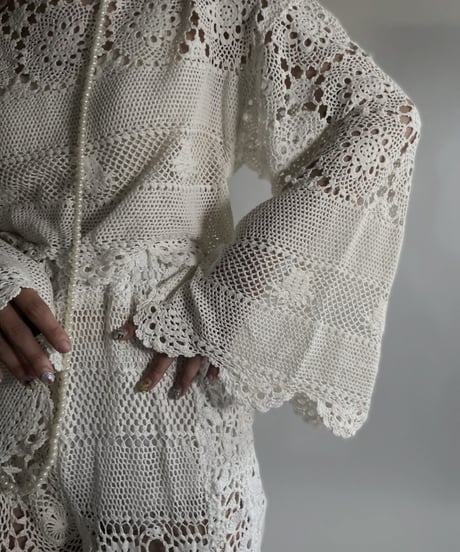 【RE;CIRCLE】 RE Crochet Lace Top / 220623-008