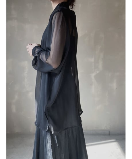 【USED】　See-through Poly Shirt/ 220220-039