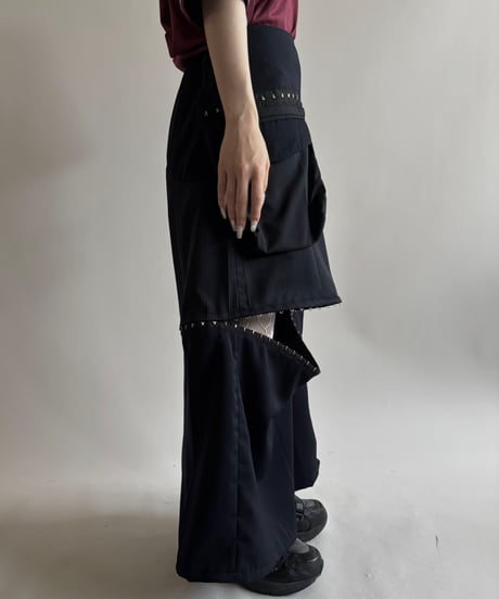 【RE;CIRCLE】 RE Suit Asymmetry Long Skirt/ 250717-018