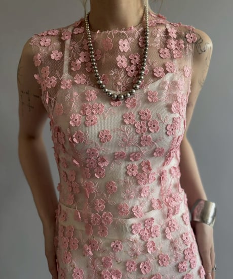 【USED】 Flower Pattern Lace N/S One-Piece / 260523-027
