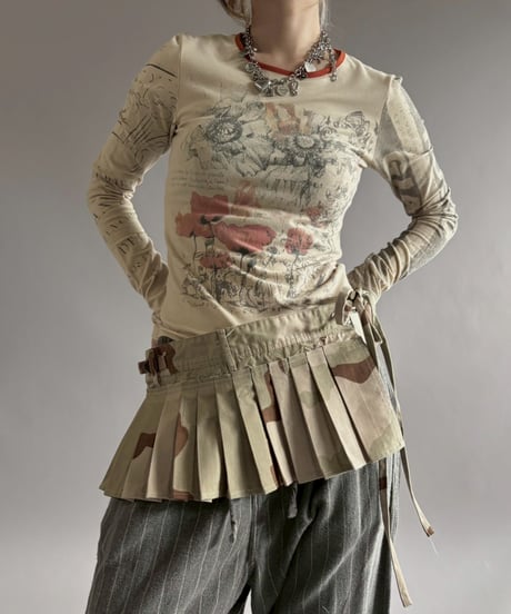 【RE;CIRCLE】 RE Military Camouflage Wrap Skirt / 260226-004