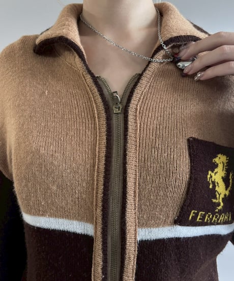 【USED】 FERRARI Knit Jacket / 260117-007