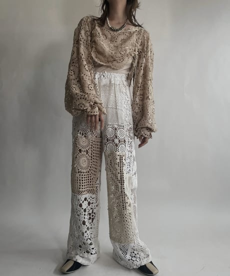 【RE;CIRCLE】 RE Crochet Cord Top / 220623-015