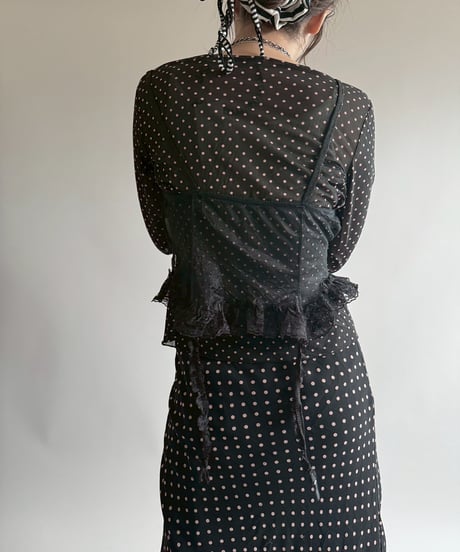 【USED】 Dot Pattern Camisole Top  /250412-005