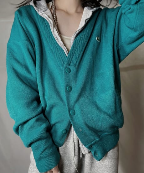 【USED】 LACOSTE Acrylic Knit Cardigan  ⑰ / 220111-032