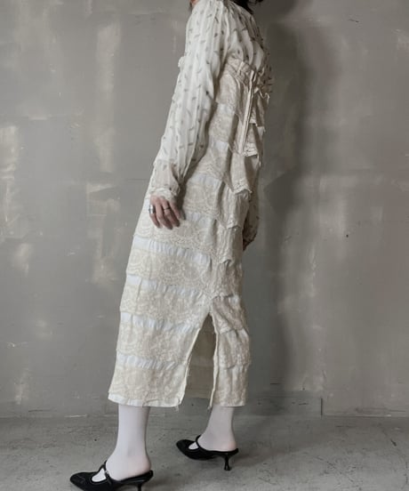 【RE;CIRCLE】 RE Crochet Long Skirt/220220-013
