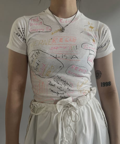 【USED】 JC Penny S/S Message T-Shirt / 230817-003