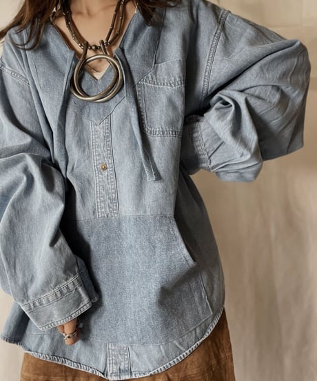 【RE;CIRCLE】 Remake Denim Mexican Parker①/210906-012