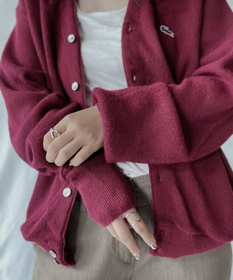 【USED】   LACOSTE Knit Cardigan②/210930-019