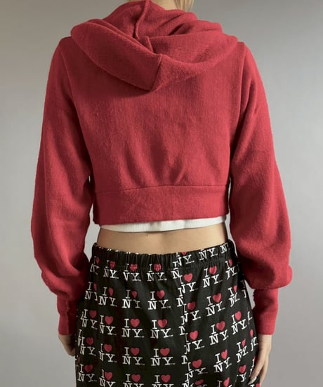 【RE;CIRCLE】 RE Hooded Acrylic Short Cardigan / 260205-009