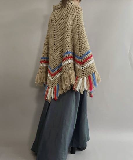 【USED】  Knit Poncho / 221015-024