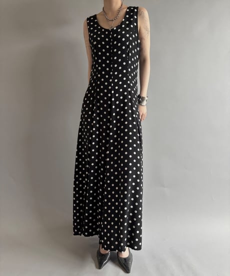 【USED】 N/S Dot pattern long One-Piece  /250927-007