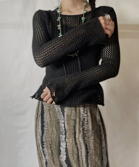 【USED】  Crochet L/S Top①/20210819-004