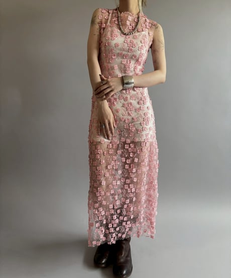 【USED】 Flower Pattern Lace N/S One-Piece / 260523-027