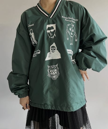 【Mashup Products】 Silk Screen Nylon Pullover Top/  240217-004