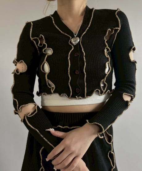 【RE;CIRCLE】 RE Mellow Mohair Knit Set up + Tie/ 251127-003