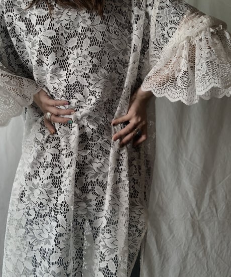 【RE;CIRCLE】 RE Lace Open Collar One-piece②/210630-015